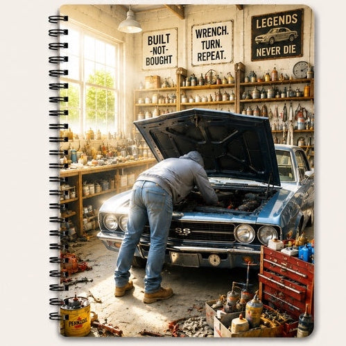 The Craftsman - Journal 1, His Story Collection by Tjayebirds Handmade - garage car restoration journal